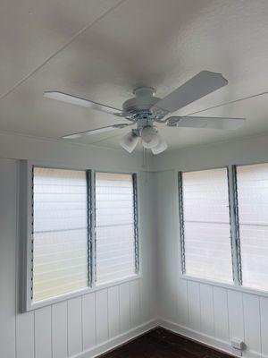 New Ceiling fans installed.