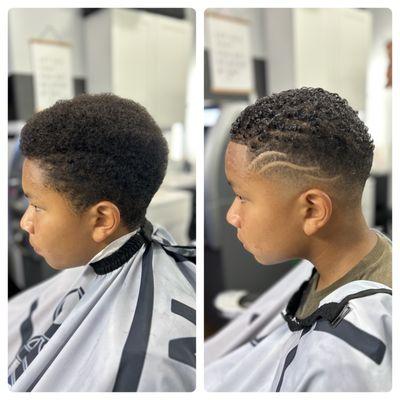 Medium skin fade with a basic hair design