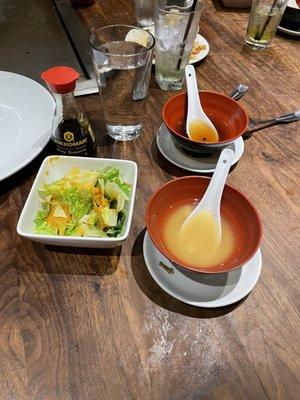 Soup and Salad that came with Entrees