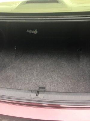 Trunk was empty after repair