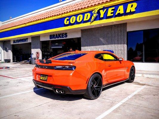 My Camaro with brand new Stance Wheels, and new tires I purchased from Ed, they did a great job!