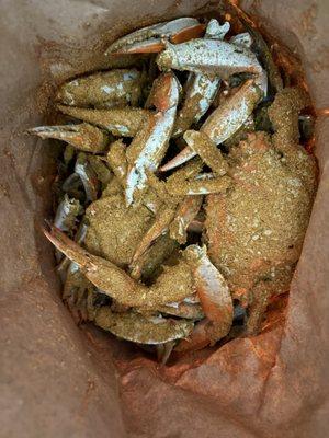 Dozen medium male crabs $63