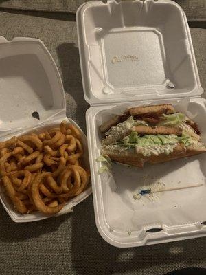 Chicken Salad Club Curly Fries