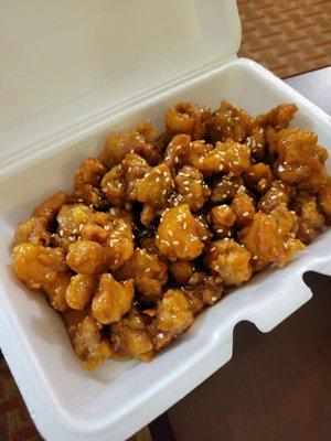 Their delicious sesame chicken.