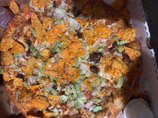 Taco pizza