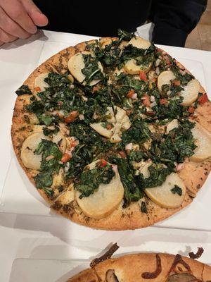 Potato & spinach flatbread Gluten free