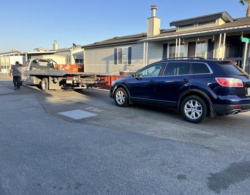 Vehicle sold to Carbrain and tow truck.