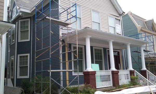 Advanced Home Exteriors installed vinyl siding on this home