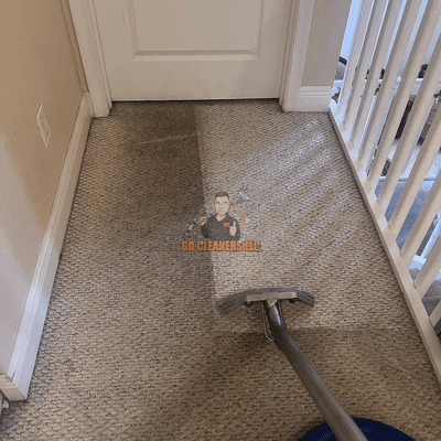 Transforming a dull carpet into a vibrant floor covering.