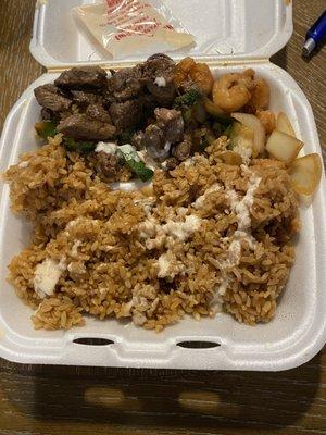 Hibachi steak and shrimp