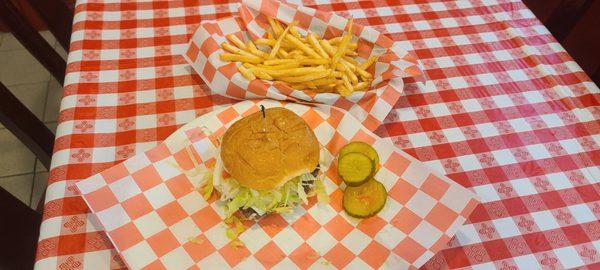 Cheeseburger with French Fries