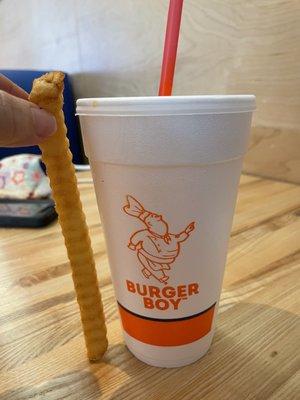 Yes, some fries were as tall as the orange freeze.