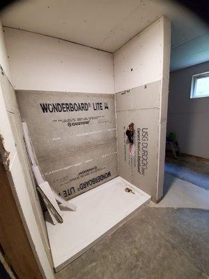 Had to remove and redo shower system that was completely wrong.