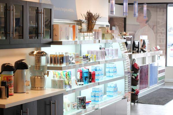 Get all your favorite AVEDA products in the retail area of JUUT Salonspa in Roseville, MN.