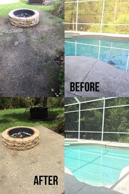 Get your back patio and pool area clean again!