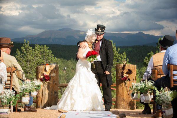 Wedding on stormy day.