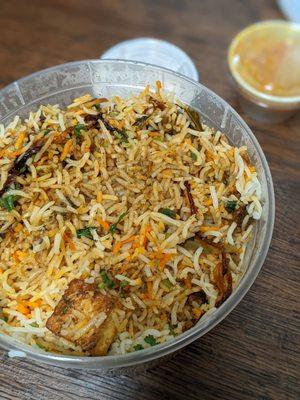 Paneer biryani