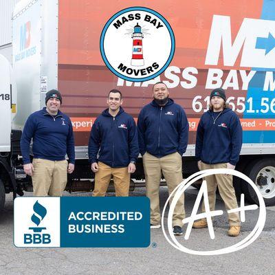 Mass Bay Movers are BBB A+ Rated!