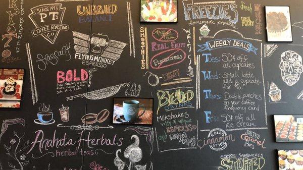 fun blackboard wall!