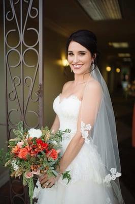 Beautiful bride Heather. Makeup by Tamira, hair by Adrienne.