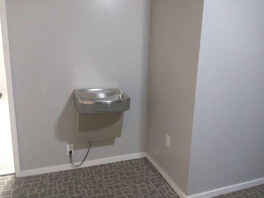 Trimmed out water fountain.