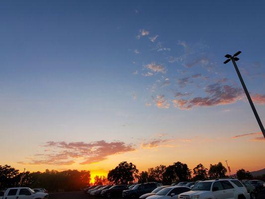 Sunset as seen from the Central lot ~ 9-1-2022