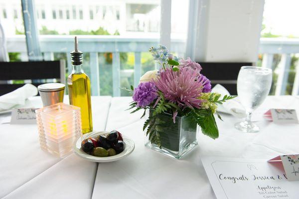 Beautiful table set up for our wedding dinner.