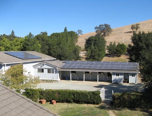 This ranch receives over 95% of it's electricity from the sun.