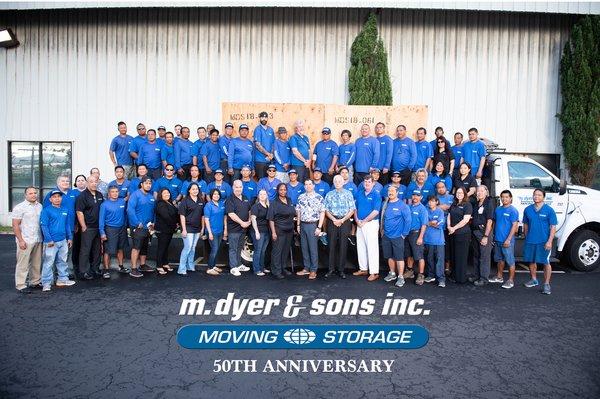 The 2018, M. Dyer & Sons, Inc. Team!  50 Years in Business in Hawaii.