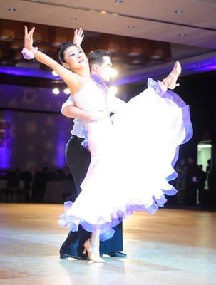 Patricia and Sergey performing at the Golden Dancesport Championships