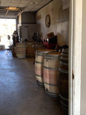 Barrels in workshop