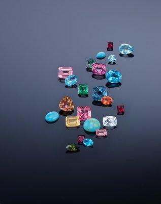 Gemstones in every color of the rainbow available at Luxe Jewelry and Loan.