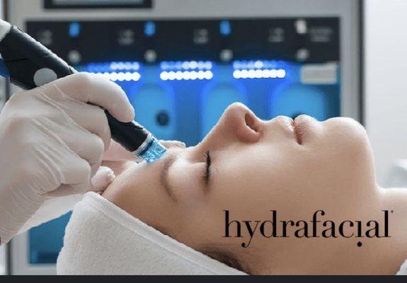 Hydrafacial Tm 
-painless extractions 
-resurfacing with 0 downtime
-comes with a superficial peel no peeling