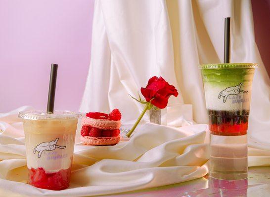 Ispahan Rose Milk Tea and Rose Matcha Latte