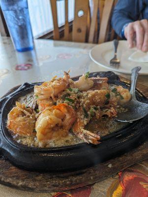 Sizzling shrimp