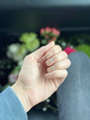 Nails, nail jewels with gel