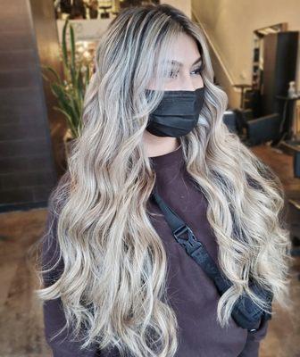 22"Gorgeous Hair Extensions and Balayage Blonde 
by Inez @beautynhairbyinez