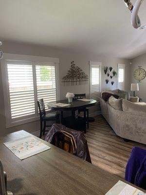 Living room shutters