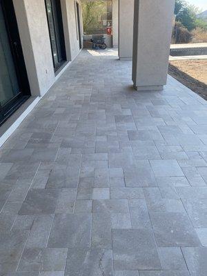 Travertine patio