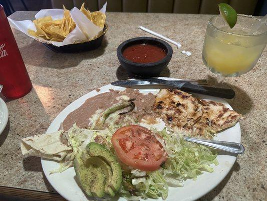 I ordered the pollo limo e with beans in place of the rice, and tortillas on the side, along with an El Caminorita. SO good!