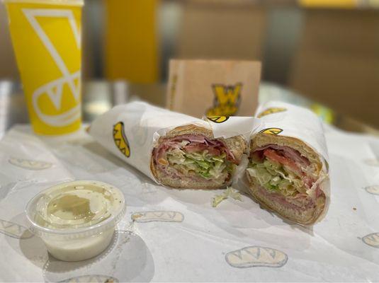 CLUBWICH with REGULAR FRIES and ranch dressing