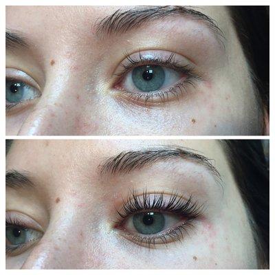 Lash lift and tint