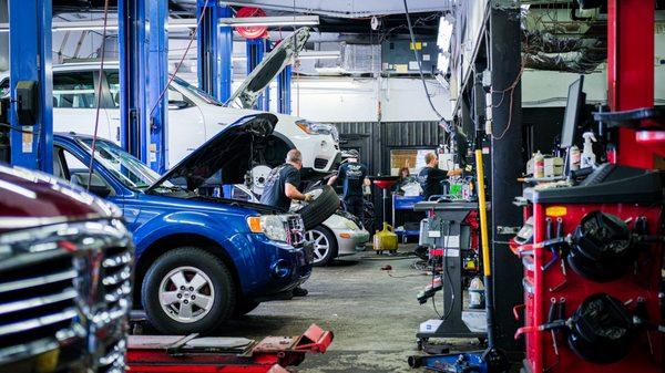 Just a day in the shop at C&J Automotive in Berwyn, PA!