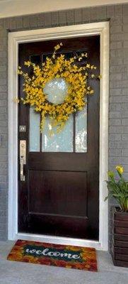 Our new front door, that they made to look like the original that was badly deteriorated.