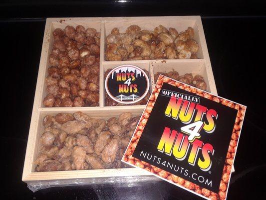 Variety of candy coated Nuts