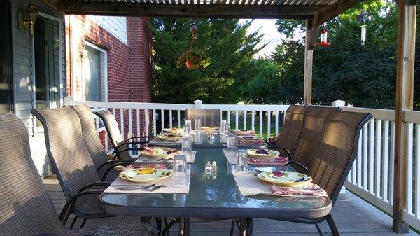 Breakfast on the deck