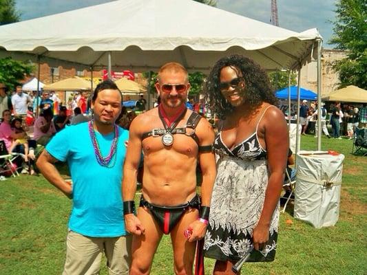 Posing with a Leather dude!!!!