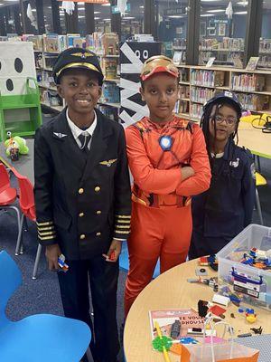 Captain Denali Mr. incredible Peace Officer Kelli. Inglewood library has Candy on Halloween.