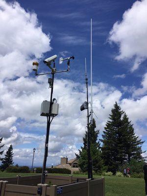 Inconspicuous weather monitoring equipment