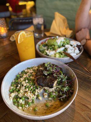 Black cod and Crab salad (both delicious!)